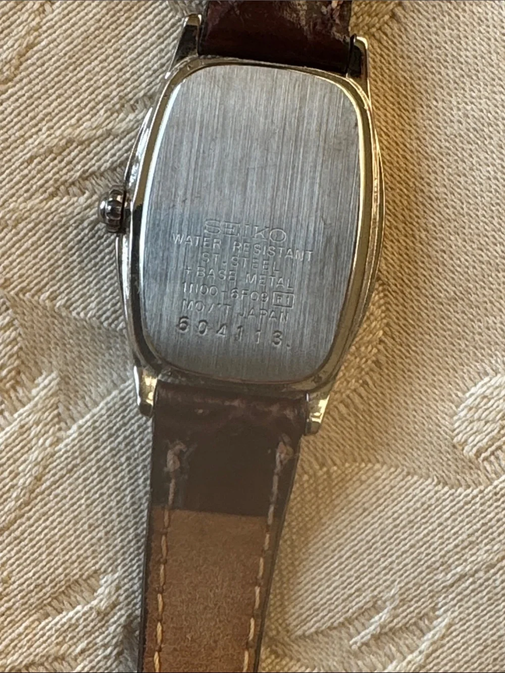 Seiko vintage Silver and Brown Watch